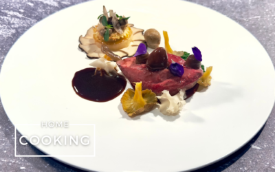 Etouffé-Taubenravioli mit Polenta und Herbsttrompeten von Christian Scharrer