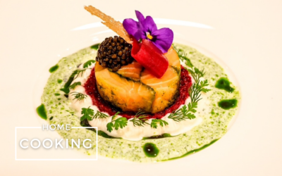 Fjordforelle mit Rote Bete, Kaviar und Kräuterjoghurt von Markus Kebschull